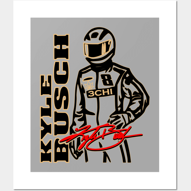 #8 Rowdy Busch Fan Driver Wall Art by Lifeline/BoneheadZ Apparel